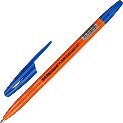 Ручка шариковая неавтомат. Erich Krause R-301 OrangeStick 0,7,масл,син