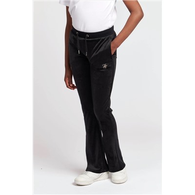 Juicy Couture Girls Diamante Bootcut Black Joggers