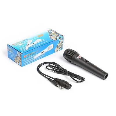 Микрофон для караоке G-102, проводной, 1.2 м, чёрный