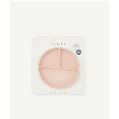 MUSHIE
ASSIETTE ROSE 3 COMPARTIMENTS EN SILICONE POUR BÉBÉ