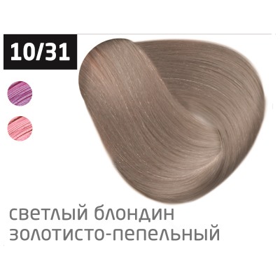 OLLIN performance 10/31 светлый блондин золотисто-пепельный 60мл перманентная крем-краска для волос
