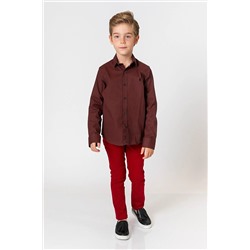 Бордовая черная рубашка для мальчика TYC00617370589