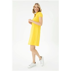 Женское желтое трикотажное платье Неожиданная скидка в корзине