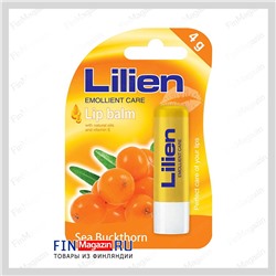 Бальзам для губ с натуральными маслами и витамином Е (Облепиха) Lilien 4 гр