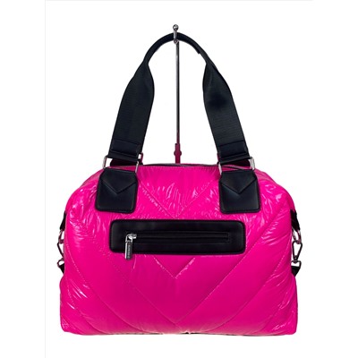 Cтильная женская сумка-шоппер из водооталкивающей ткани, цвет ярко розовый