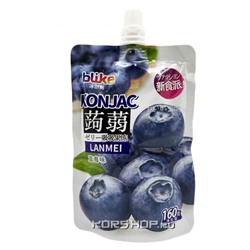 Желе питьевое с конняку со вкусом голубики 16Kcal Blike, Китай, 160 г