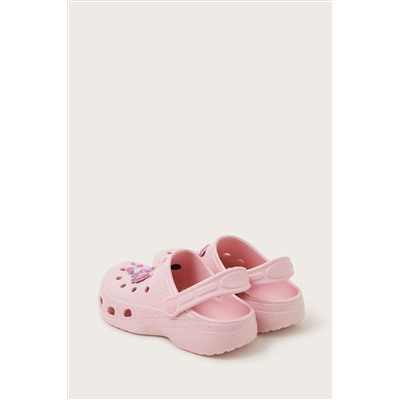 Monsoon Pink Glitter Butterfly Clogs