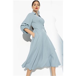 Платье небесно-голубое с карманами 48 размера