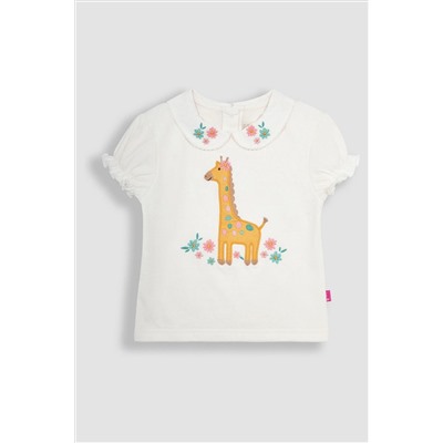 JoJo Maman Bébé 2-Piece Giraffe Applique T-Shirt & Leggings Set