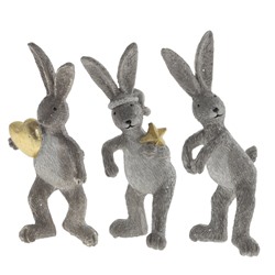 Изделие декоративное  "Кролик подвесной для кашпо", L7 W7 H13,5 см, 3в.