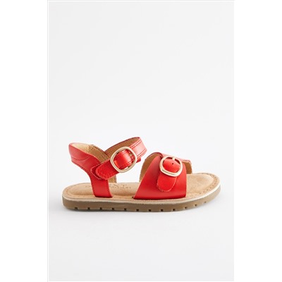 Leather Buckle Sandals