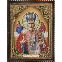 Алмазная мозаика 107LP "Св. Николай Чудотворец" (20х30)