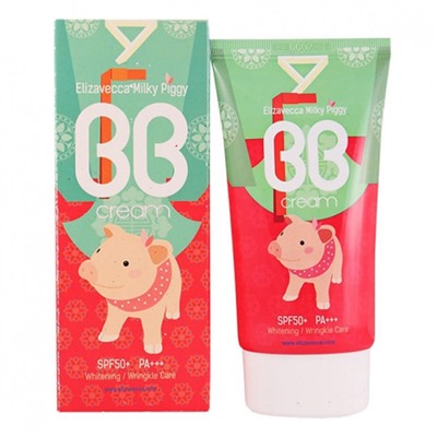 Увлажняющий ББ крем с гиалуроновой кислотой фактор защиты 50 Елизавекка - Elizavecca Milky Pig Bibi Cream SPF50