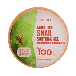 Lebelage Увлажняющий гель для лица и тела с муцином улитки / Moisture Snail 100% Soothing Gel, 300 мл