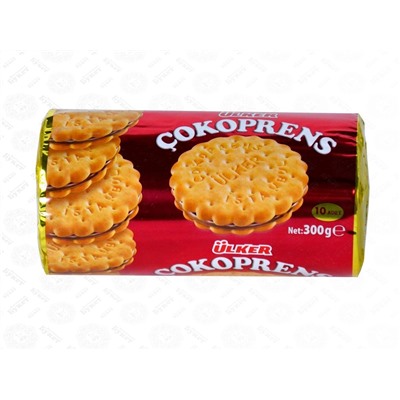 Печенье Ulker "Cokoprens" с шоколадной прослойкой 300 гр (10 шт) 1/12 00085-01