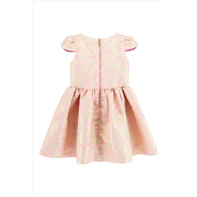 Angels Face Pink Rose Madison Metallic Flower Dress