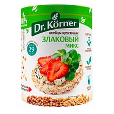 Dr. KornerХлебцы микс  90 гр. цельнозерновые без сахара.