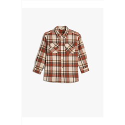 Рубашка Lumberjack для мальчика с длинным рукавом на пуговицах и карманом 4WKB60023TW 23k001463c0010