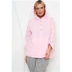 Блузка c капюшоном розового цвета