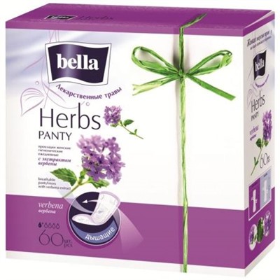 Ежедневные прокладки  bella Panty Soft Verbena (с экстрактом вербены) 60шт.