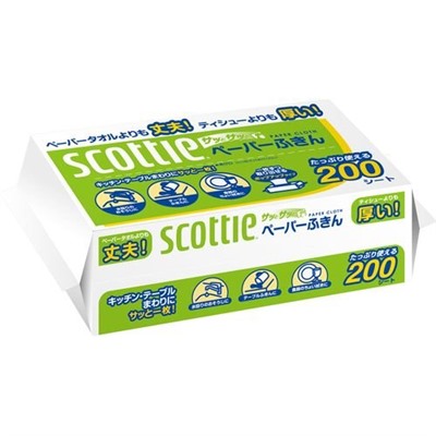 Scottie Бумажные кухонные полотенца Crecia "Scottie" (двухслойные повышенной плотности, устойчивые к воде) 200 шт. / 30