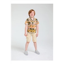 Хлопковая рубашка для мальчика с пальмой 23YGMKE23125