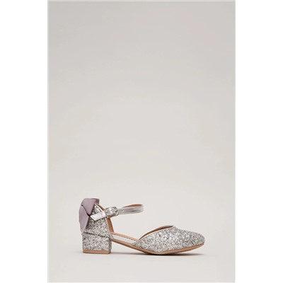 Phase Eight Silver Metallics Glitter Heeled Shoes