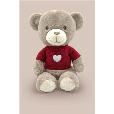 Valentine's Day Frankie Bear Soft Toy and Belgian Chocolates - Love Heart Red