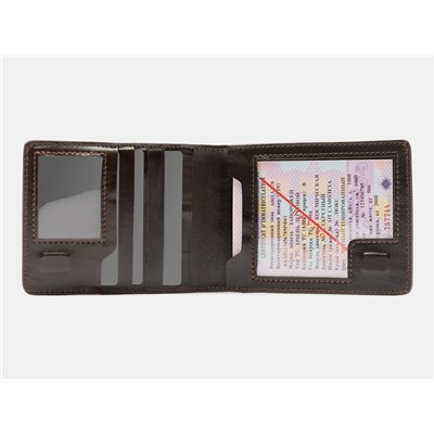 Кожаное портмоне с росписью из натуральной кожи «PR0010 Brown Мафия»