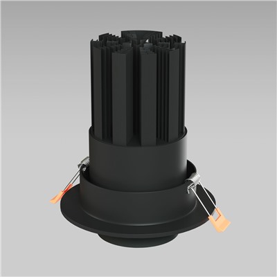 Встраиваемый светодиодный светильник с регулировкой угла освещения Zoom 10W 3000K черный