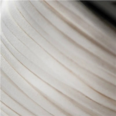 Шнур из искусственной замши, белый, 3х1.5 мм