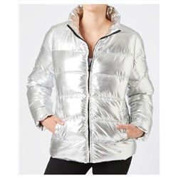 Glänzende Steppjacke Janina, Seitentaschen