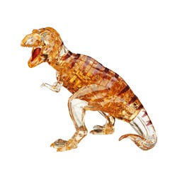 3D головоломка Динозавр T-Rex коричневый со стикерами