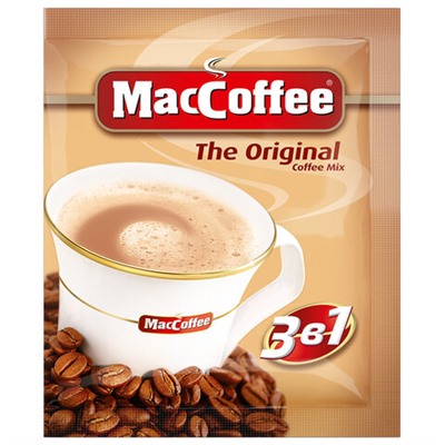 Кофе растворимый порционный MacCoffee "3 в 1 Оригинал", КОМПЛЕКТ 50 пакетиков по 20 г, 100101