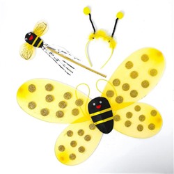 Карнавальный набор «Пчёлка», 3 предмета: ободок, крылья, жезл