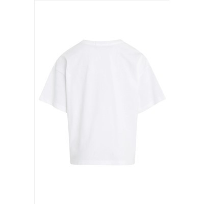 Calvin Klein Monogram Boxy White T-Shirt