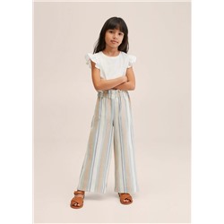 Pantalón culotte rayas -  Niña | MANGO OUTLET España