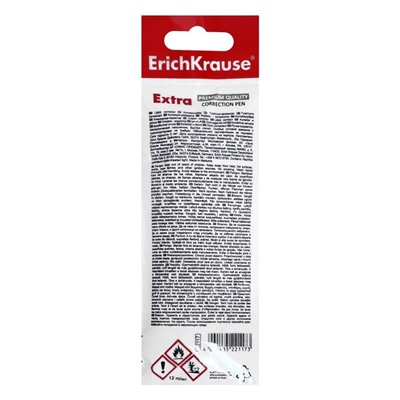 Ручка-корректор ErichKrause Techno White Ergo, 12 мл, с металлическим наконечником, в пакетике
