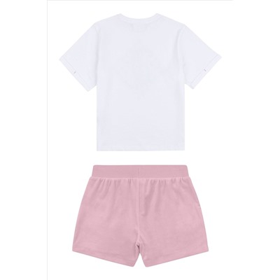 Juicy Couture Girls Diamond T-Shirt & Velour Shorts Set