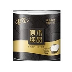 Gold Hond Ye Paper Премиальная ультрамягкая туалетная бумага "Breeze Black gold" (четырёхслойная, с тиснёным рисунком) 15 м х 1 рулон / 30