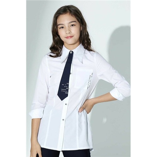 Блузка школьная ДЕВ Deloras 63389С Размер/цвет 164/Белый, Бренд Deloras (Китай)