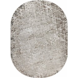 Ковёр овальный Eliza 38551A, размер 83x150 см, цвет grey fls/cream fls