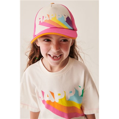 Little Bird by Jools Oliver Happy Rainbow Baseball Cap