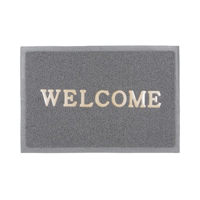 Коврик придверный SunStep Spongy Welcome, 40 x 60 см, серый