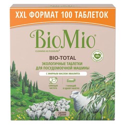 Таблетки для посудомоечной машины 100 шт. BIOMIO "Эвкалипт", 510.73090.0101