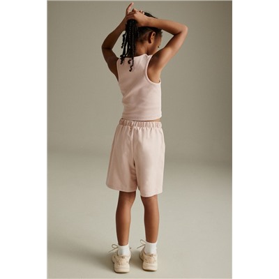 Rib Vest and Wide Leg Short Set (3-16yrs)