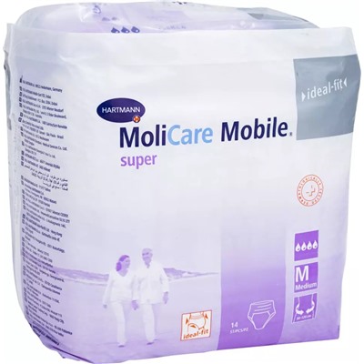 Трусы при недержании MOLICARE Mobile super р-р М 14шт  9158720