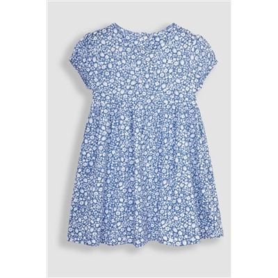 JoJo Maman Bébé Floral Puff Sleeve Jersey Dress