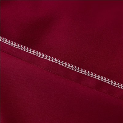 Комплект постельного белья Однотонный Сатин Вышивка на резинке CHR022