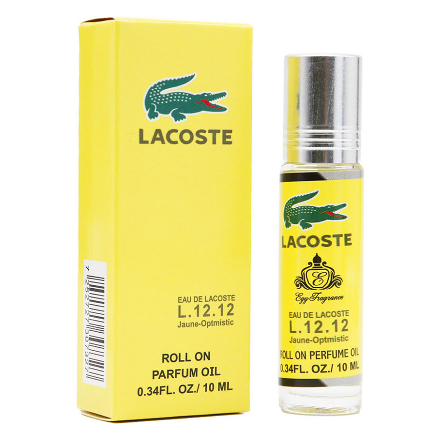 Масляные духи Lacoste L.12.12 Jaune Optimistic For Men roll on parfum oil  10 ml купить, отзывы, фото, доставка - СПКубани | Совместные покупки Краснод